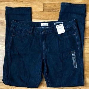 Sonoma Slim Straight Mid Rise Dark Blue Jeans 16